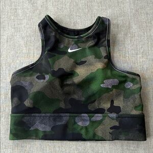 Nike Everything Camo Bra Top Women’s Medium active wireless sport running